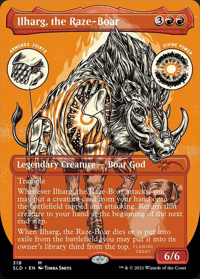 Ilharg, the Raze-Boar (Borderless Foil Etched) [Secret Lair Drop Series] | L.A. Mood Comics and Games