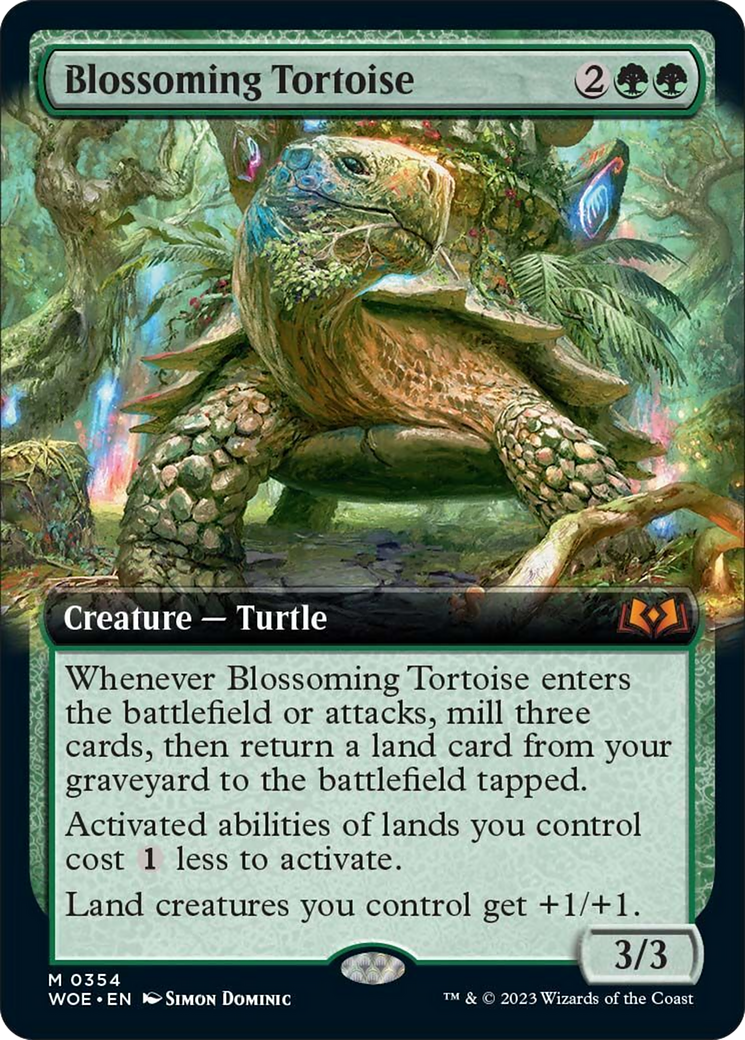 Blossoming Tortoise (Extended Art) [Wilds of Eldraine] | L.A. Mood Comics and Games