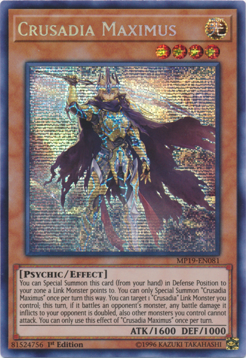 Crusadia Maximus [MP19-EN081] Prismatic Secret Rare | L.A. Mood Comics and Games