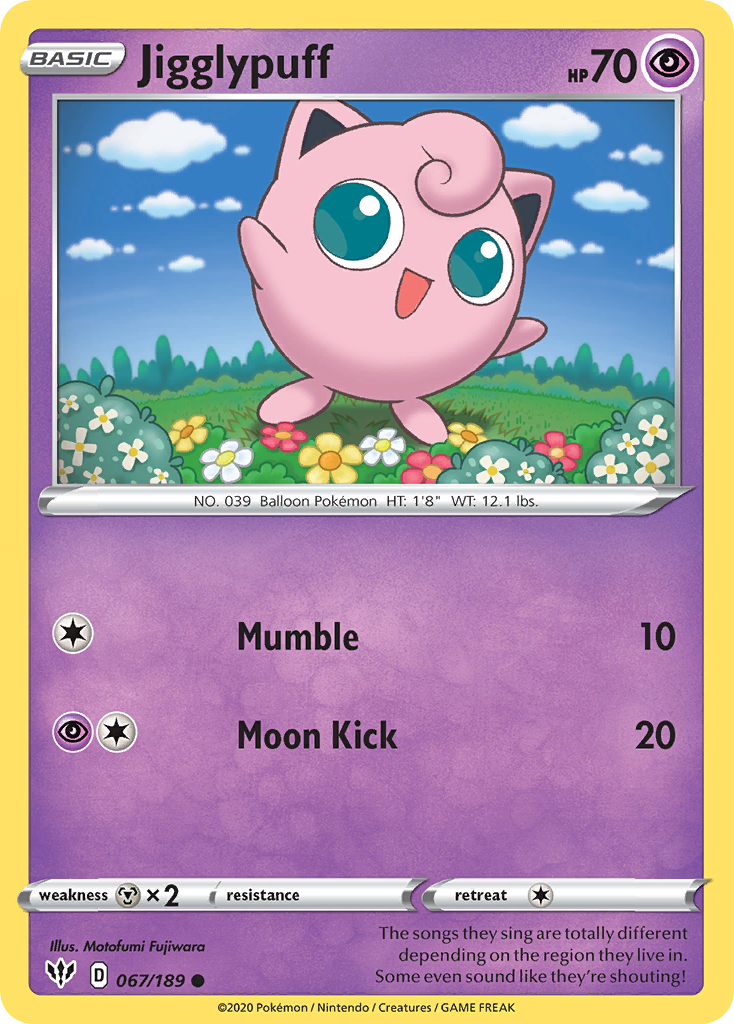 Jigglypuff (067/189) [Sword & Shield: Darkness Ablaze] | L.A. Mood Comics and Games