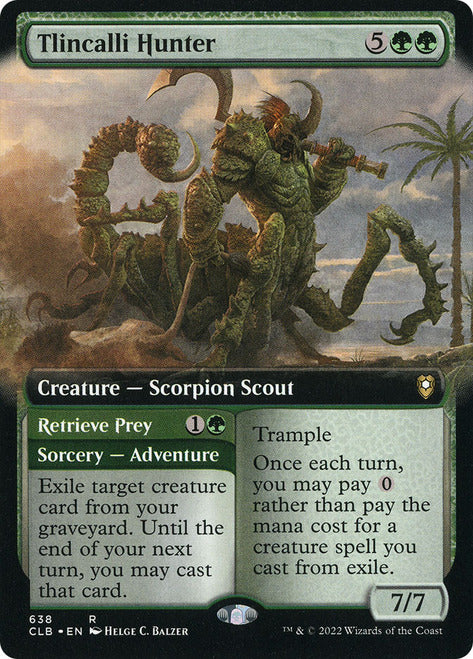 Tlincalli Hunter // Retrieve Prey (Extended Art) [Commander Legends: Battle for Baldur's Gate] | L.A. Mood Comics and Games