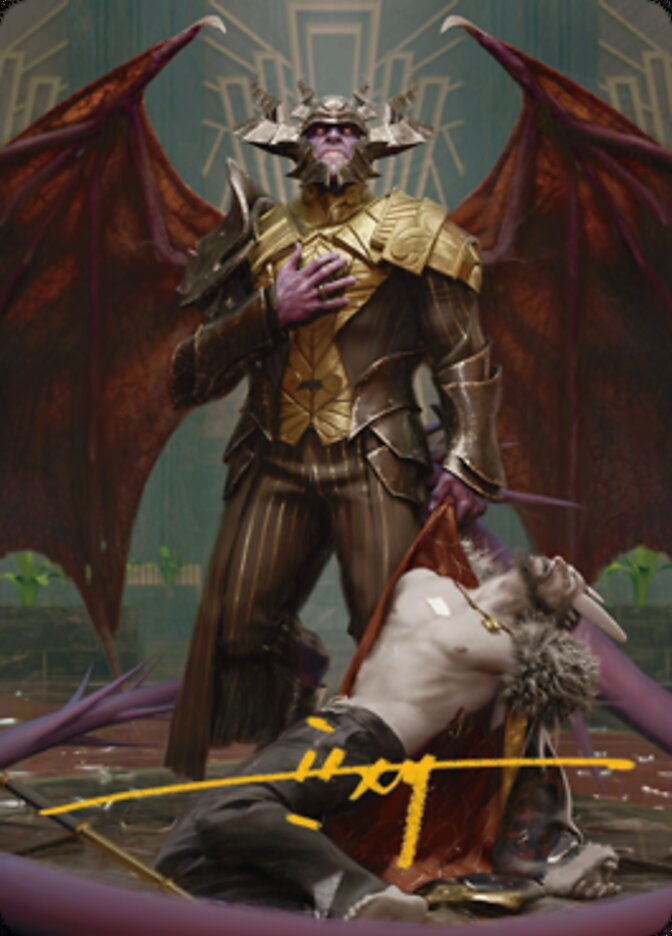 Ob Nixilis, the Adversary 1 Art Card (Gold-Stamped Signature) [Streets of New Capenna Art Series] | L.A. Mood Comics and Games