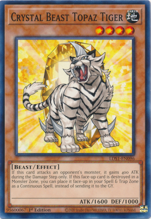 Crystal Beast Topaz Tiger [LDS1-EN096] Common | L.A. Mood Comics and Games