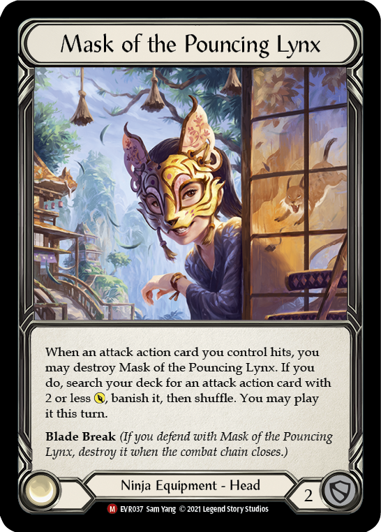 Mask of the Pouncing Lynx [EVR037] (Everfest)  1st Edition Cold Foil | L.A. Mood Comics and Games