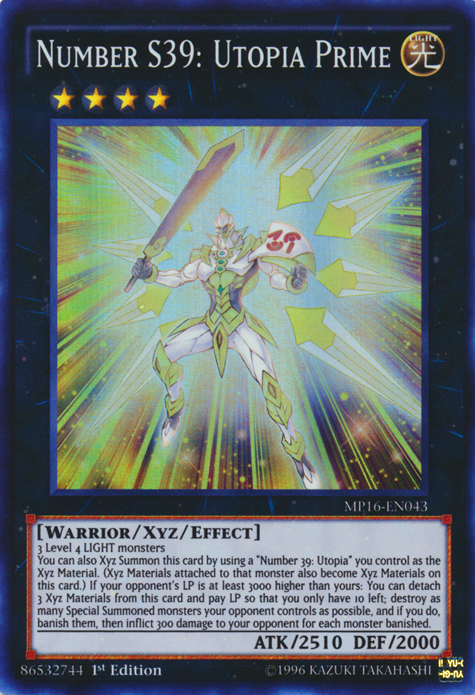 Number S39: Utopia Prime [MP16-EN043] Super Rare | L.A. Mood Comics and Games