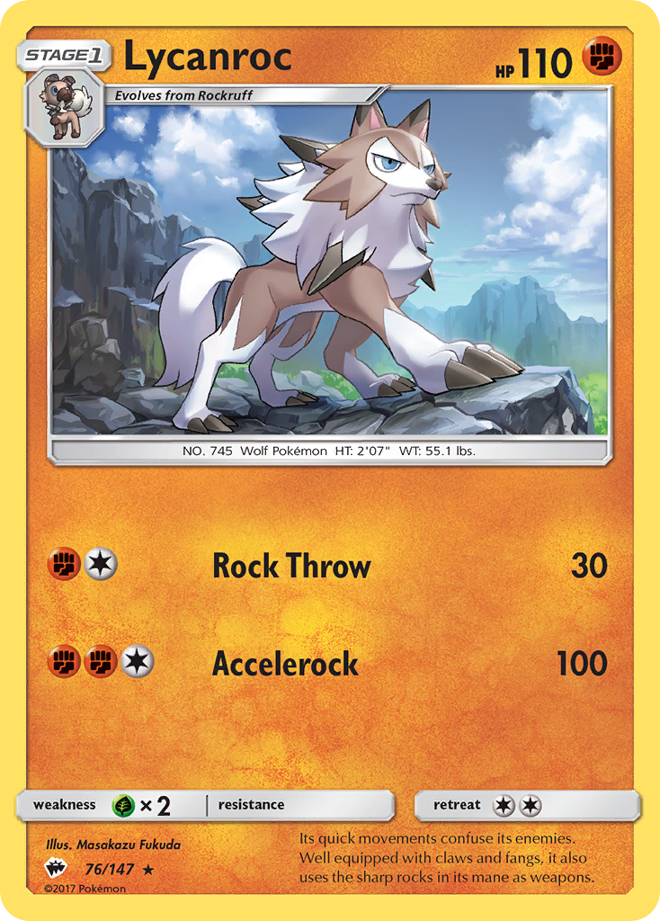 Lycanroc (76/147) [Sun & Moon: Burning Shadows] | L.A. Mood Comics and Games