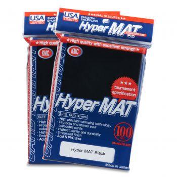 KMC Hyper Matte Black - 100ct Sleeves | L.A. Mood Comics and Games