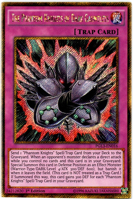 The Phantom Knights of Dark Gauntlets [PGL3-EN016] Gold Secret Rare | L.A. Mood Comics and Games