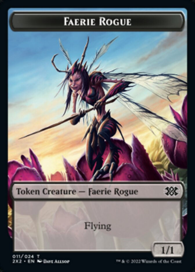 Faerie Rogue // Vampire Double-Sided Token [Double Masters 2022 Tokens] | L.A. Mood Comics and Games