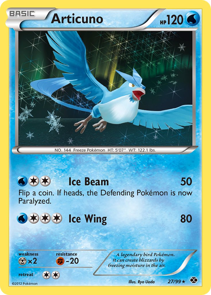Articuno (27/99) (Blister Exclusive) [Black & White: Next Destinies] | L.A. Mood Comics and Games