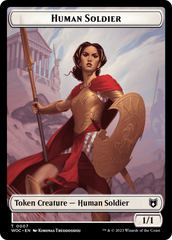 Pirate // Human Soldier Double-Sided Token [Wilds of Eldraine Commander Tokens] | L.A. Mood Comics and Games