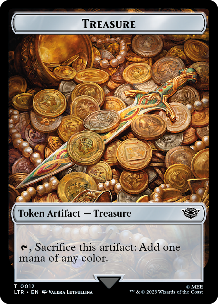 Halfling // Treasure Token [The Lord of the Rings: Tales of Middle-Earth Commander Tokens] | L.A. Mood Comics and Games