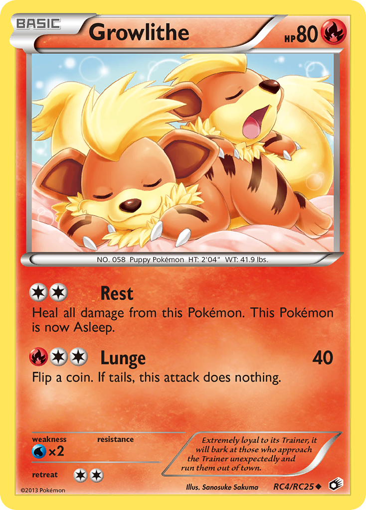 Growlithe (RC4/RC25) [Black & White: Legendary Treasures] | L.A. Mood Comics and Games