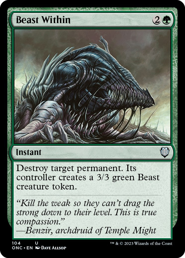 Beast Within [Phyrexia: All Will Be One Commander] | L.A. Mood Comics and Games