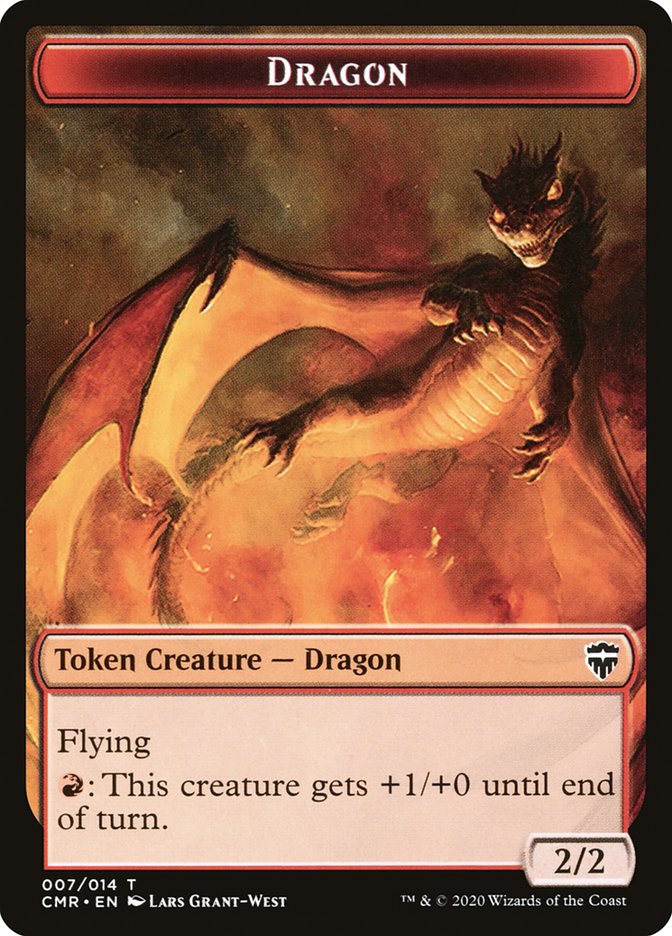 Dragon // Horror Double-Sided Token [Commander Legends Tokens] | L.A. Mood Comics and Games