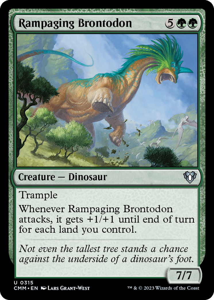 Rampaging Brontodon [Commander Masters] | L.A. Mood Comics and Games