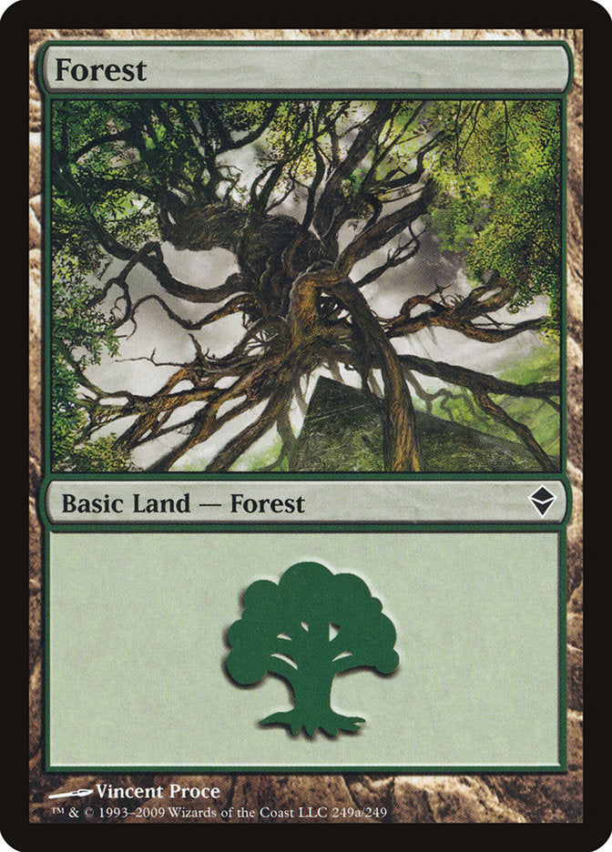 Forest (249a) [Zendikar] | L.A. Mood Comics and Games