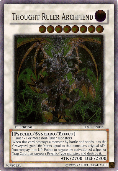 Thought Ruler Archfiend [TDGS-EN044] Ultimate Rare | L.A. Mood Comics and Games