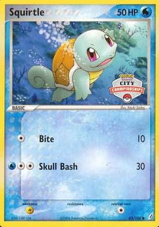 Squirtle (63/100) (City Championship Promo) [EX: Crystal Guardians] | L.A. Mood Comics and Games