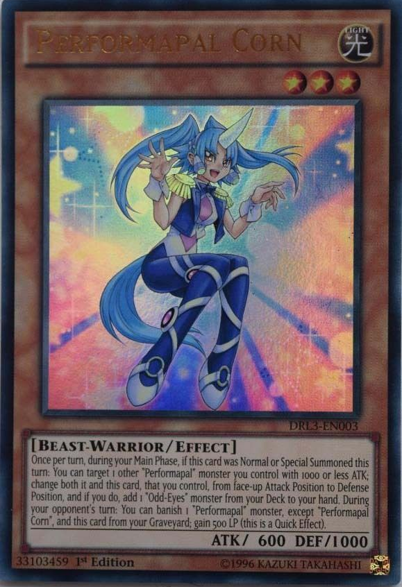 Performapal Corn [DRL3-EN003] Ultra Rare | L.A. Mood Comics and Games