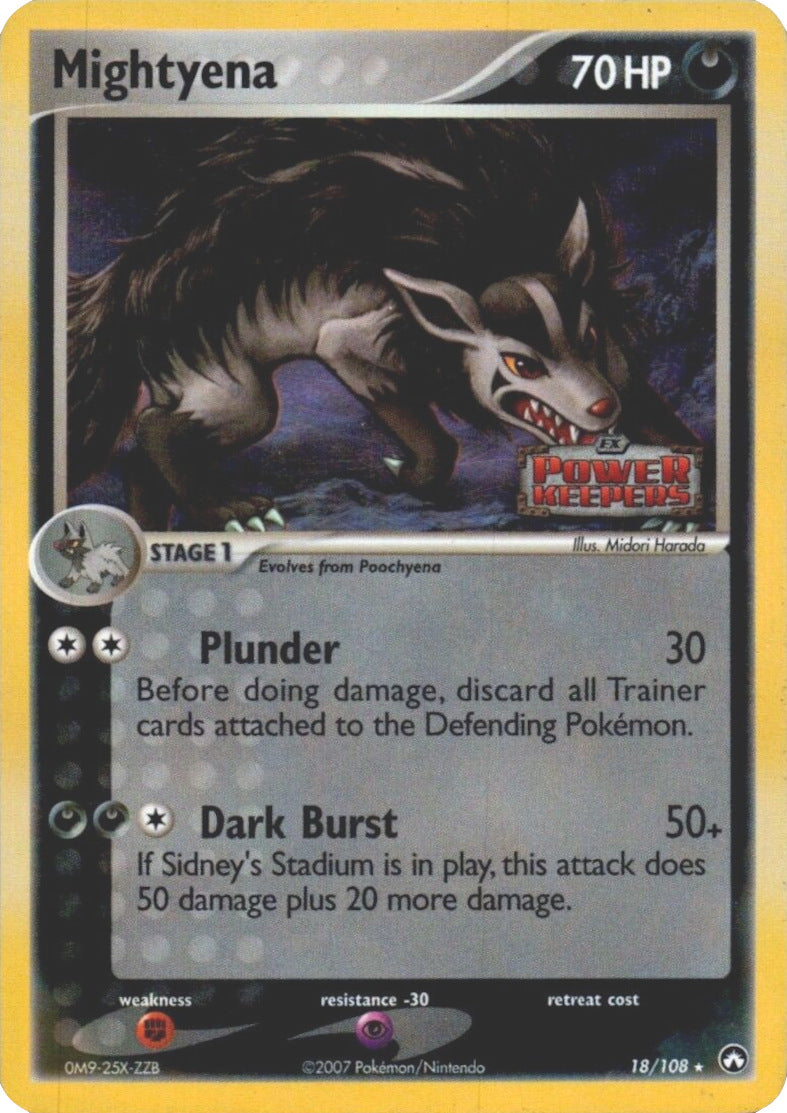 Mightyena (18/108) (Stamped) [EX: Power Keepers] | L.A. Mood Comics and Games