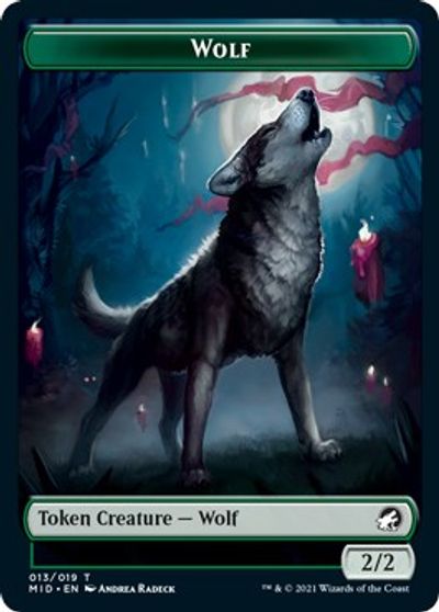 Centaur // Wolf Double-Sided Token [Innistrad: Midnight Hunt Commander Tokens] | L.A. Mood Comics and Games