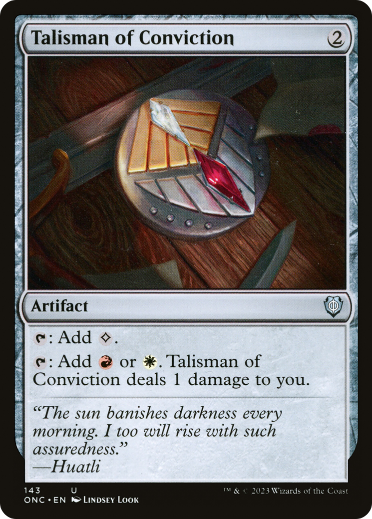 Talisman of Conviction [Phyrexia: All Will Be One Commander] | L.A. Mood Comics and Games