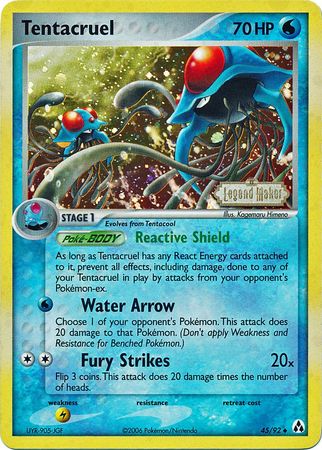 Tentacruel (45/92) (Stamped) [EX: Legend Maker] | L.A. Mood Comics and Games