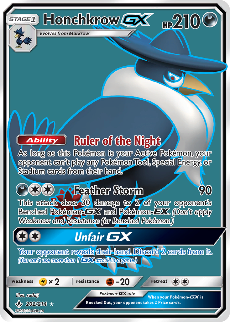 Honchkrow GX (202/214) [Sun & Moon: Unbroken Bonds] | L.A. Mood Comics and Games