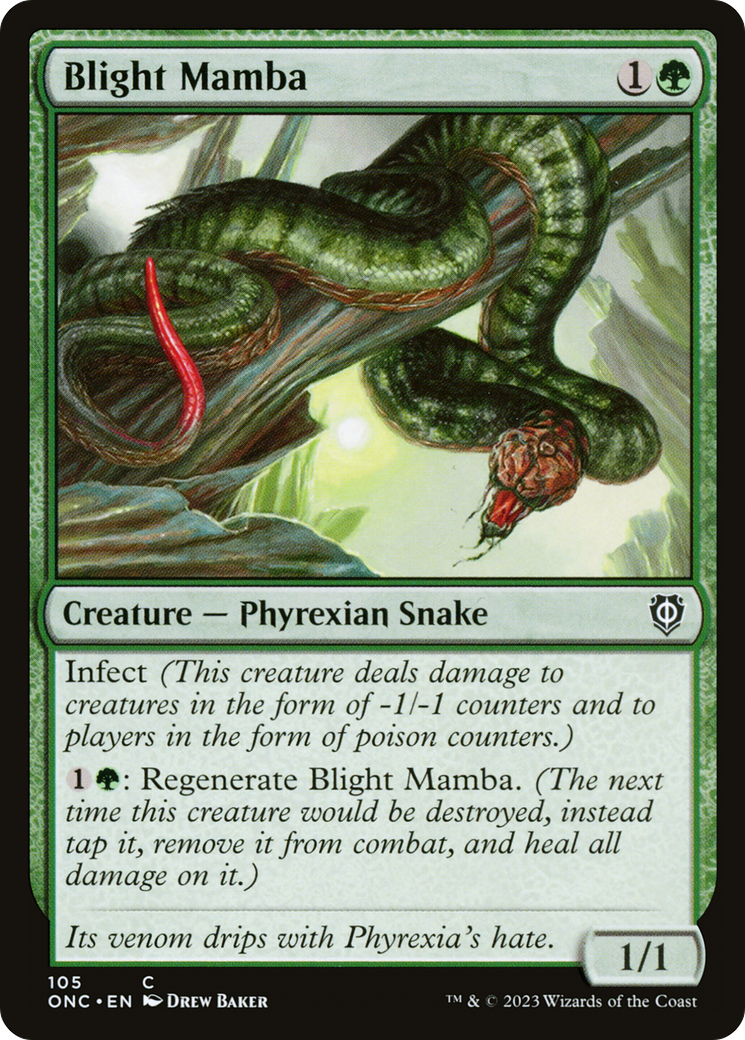 Blight Mamba [Phyrexia: All Will Be One Commander] | L.A. Mood Comics and Games