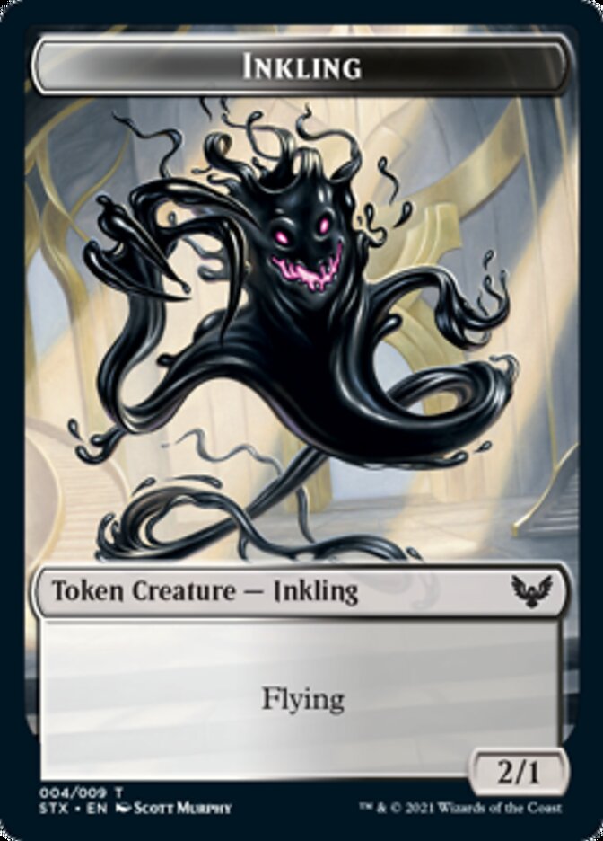 Spirit // Inkling Double-Sided Token [Strixhaven: School of Mages Tokens] | L.A. Mood Comics and Games