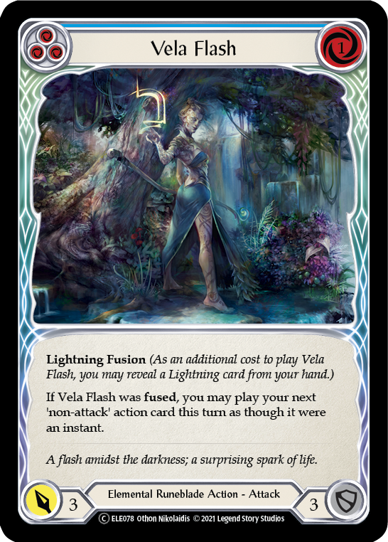 Vela Flash (Blue) [U-ELE078] (Tales of Aria Unlimited)  Unlimited Rainbow Foil | L.A. Mood Comics and Games