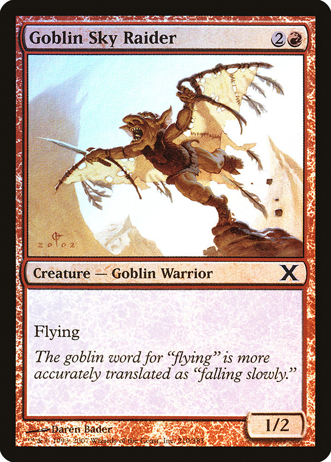 Goblin Sky Raider (Premium Foil) [Tenth Edition] | L.A. Mood Comics and Games