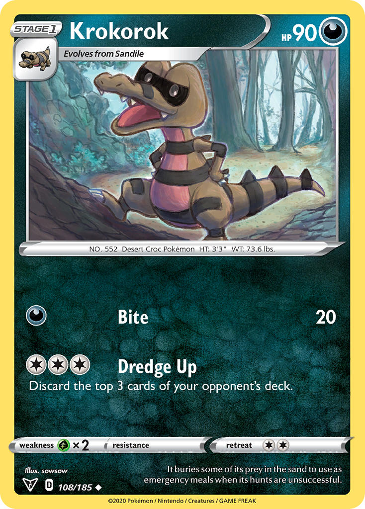 Krokorok (108/185) [Sword & Shield: Vivid Voltage] | L.A. Mood Comics and Games