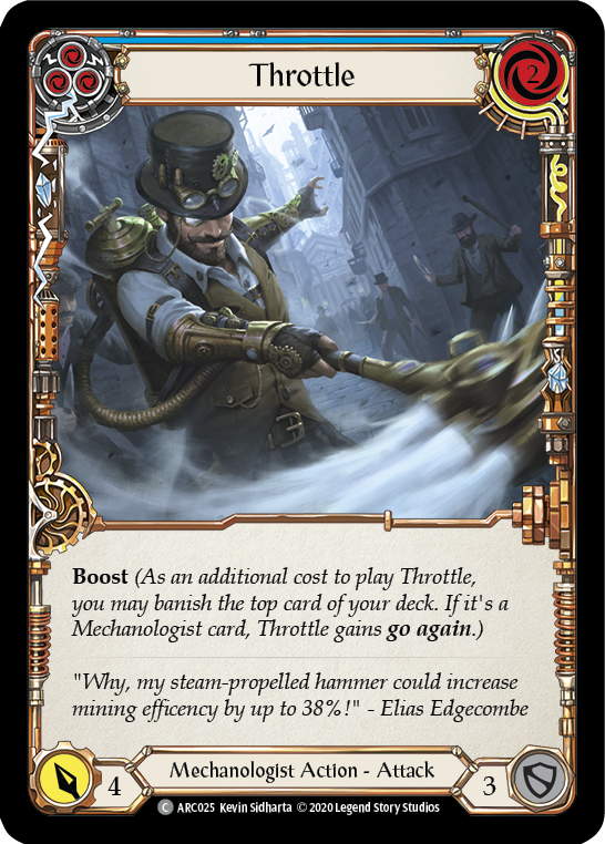 Throttle (Blue) [U-ARC025] (Arcane Rising Unlimited)  Unlimited Rainbow Foil | L.A. Mood Comics and Games