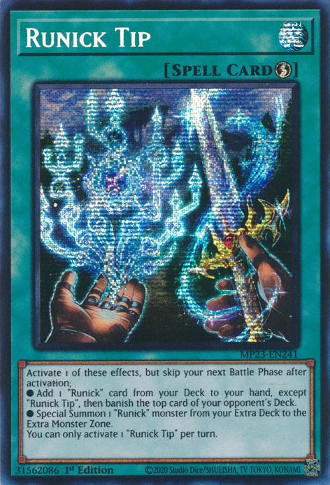 Runick Tip [MP23-EN241] Prismatic Secret Rare | L.A. Mood Comics and Games