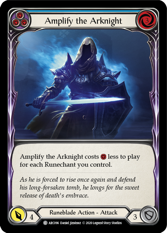 Amplify the Arknight (Blue) [U-ARC096] (Arcane Rising Unlimited)  Unlimited Rainbow Foil | L.A. Mood Comics and Games