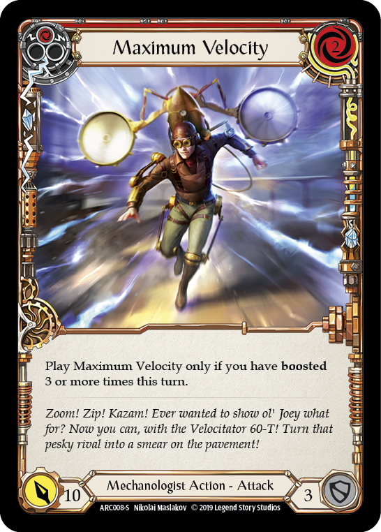 Maximum Velocity [ARC008-S] (Arcane Rising)  1st Edition Rainbow Foil | L.A. Mood Comics and Games