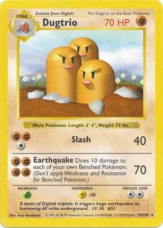 Dugtrio (19/102) [Base Set Shadowless Unlimited] | L.A. Mood Comics and Games