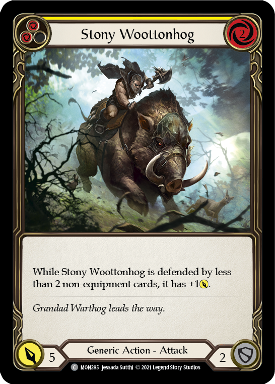 Stony Woottonhog (Yellow) [MON285] (Monarch)  1st Edition Normal | L.A. Mood Comics and Games