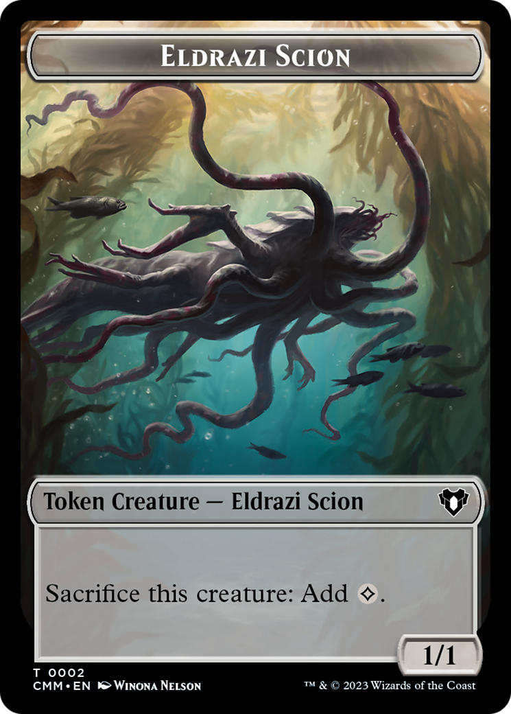 Manifest // Eldrazi Scion Double-Sided Token [Commander Masters Tokens] | L.A. Mood Comics and Games