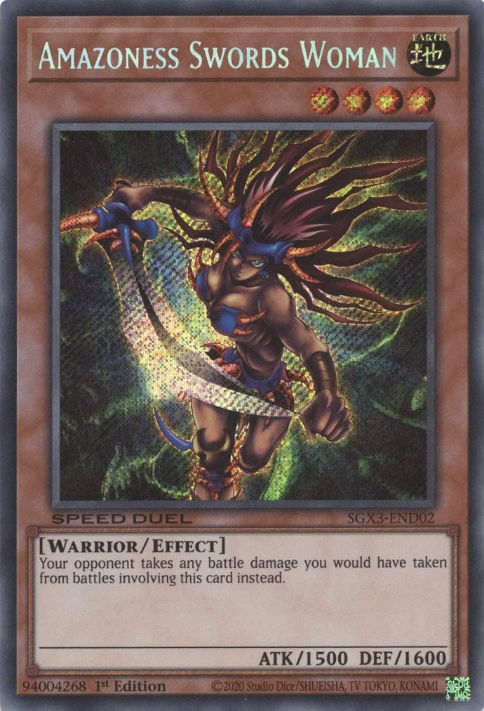 Amazoness Swords Woman [SGX3-END02] Secret Rare | L.A. Mood Comics and Games