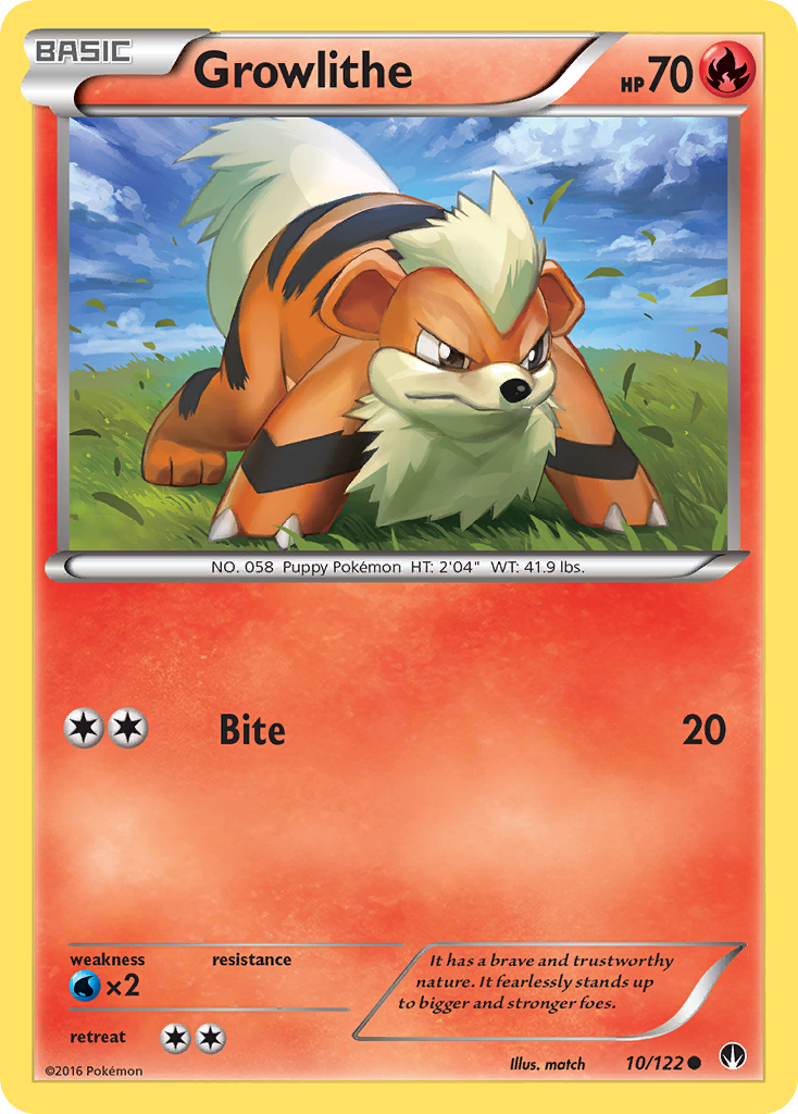 Growlithe (10/122) [XY: BREAKpoint] | L.A. Mood Comics and Games