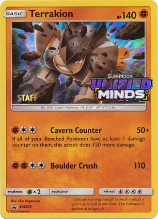 Terrakion (SM205) (Staff Prerelease Promo) [Sun & Moon: Black Star Promos] | L.A. Mood Comics and Games