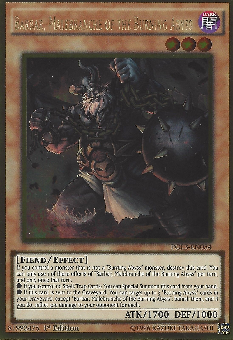 Barbar, Malebranche of the Burning Abyss [PGL3-EN054] Gold Rare | L.A. Mood Comics and Games