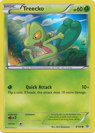 Treecko (6/160) (Sheen Holo) [XY: Primal Clash] | L.A. Mood Comics and Games