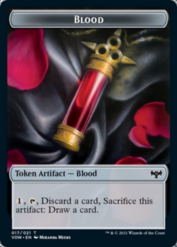 Blood // Dragon Illusion Double-Sided Token [Innistrad: Crimson Vow Tokens] | L.A. Mood Comics and Games
