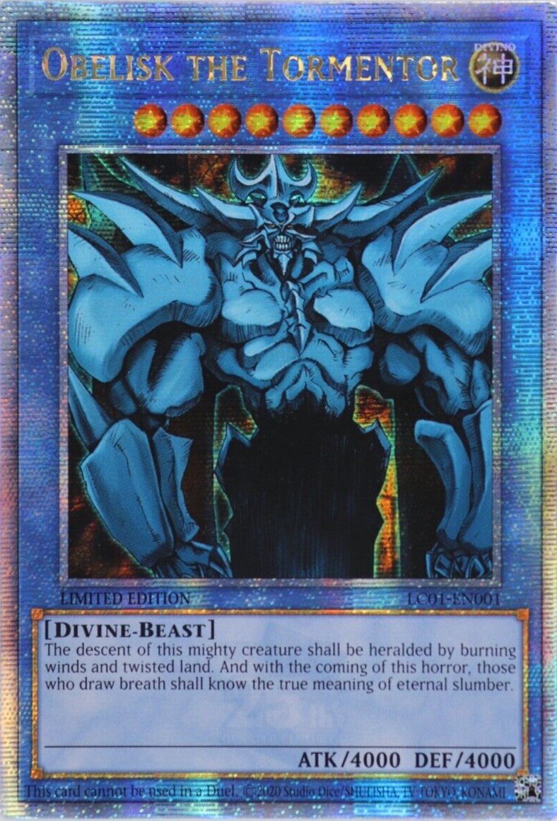 Obelisk the Tormentor (25th Anniversary) [LC01-EN001] Quarter Century Secret Rare | L.A. Mood Comics and Games