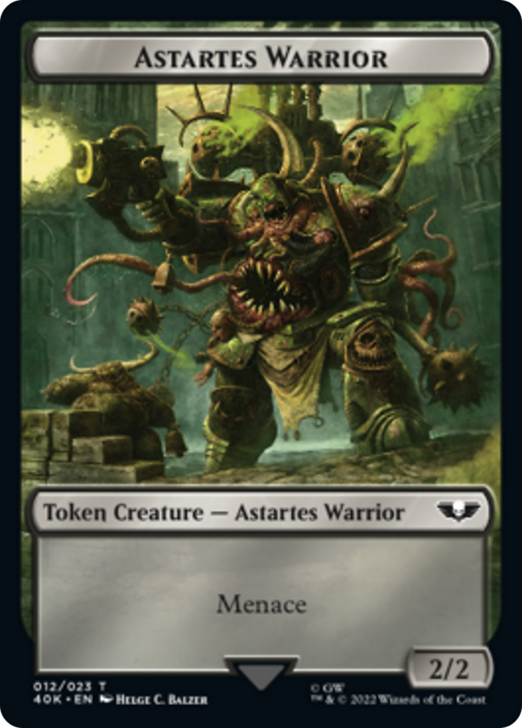 Astartes Warrior // Plaguebearer of Nurgle Double-Sided Token [Warhammer 40,000 Tokens] | L.A. Mood Comics and Games