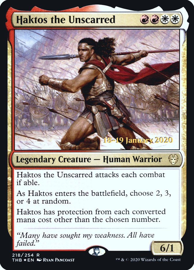 Haktos the Unscarred [Theros Beyond Death Prerelease Promos] | L.A. Mood Comics and Games